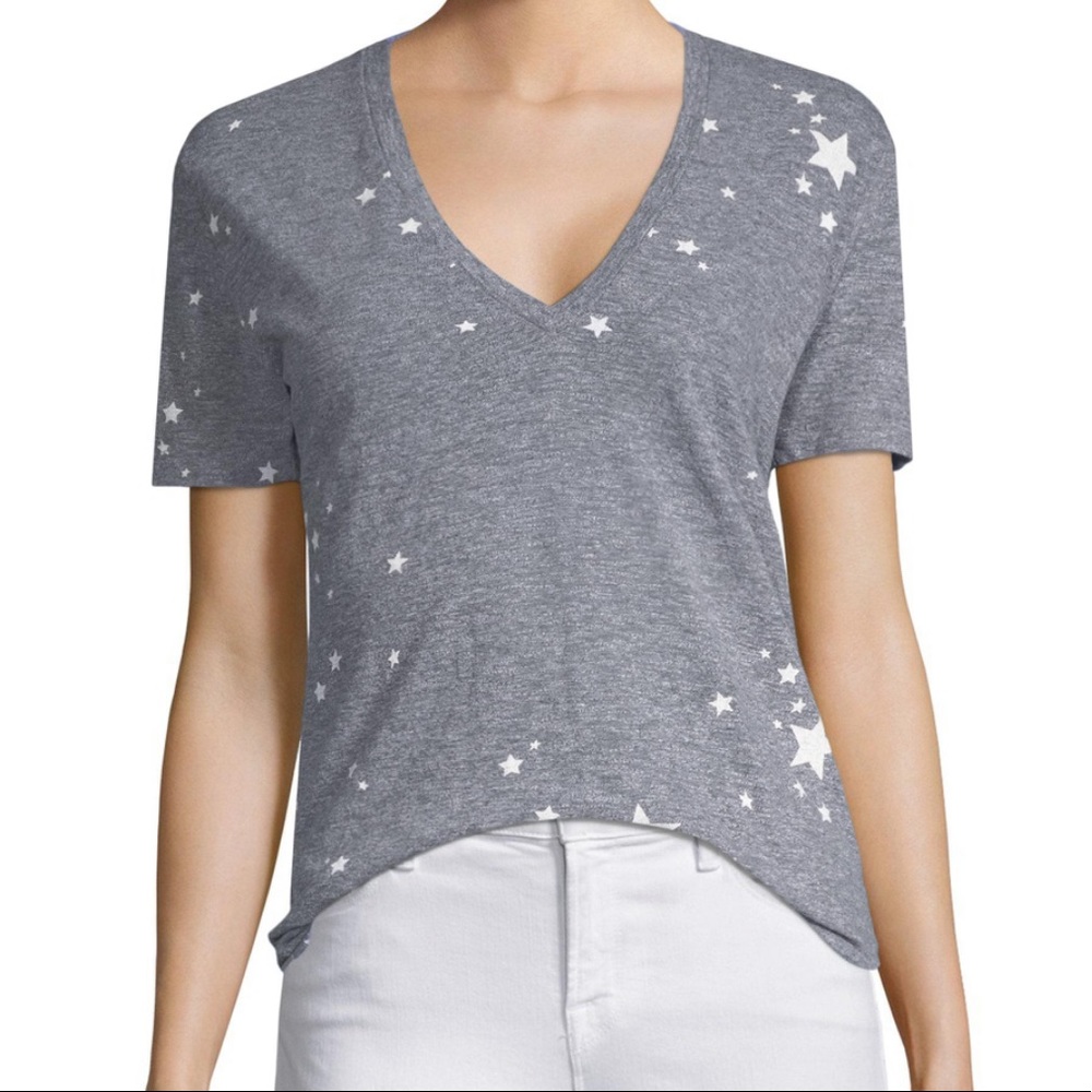 Grey tee shirt with with stat details
